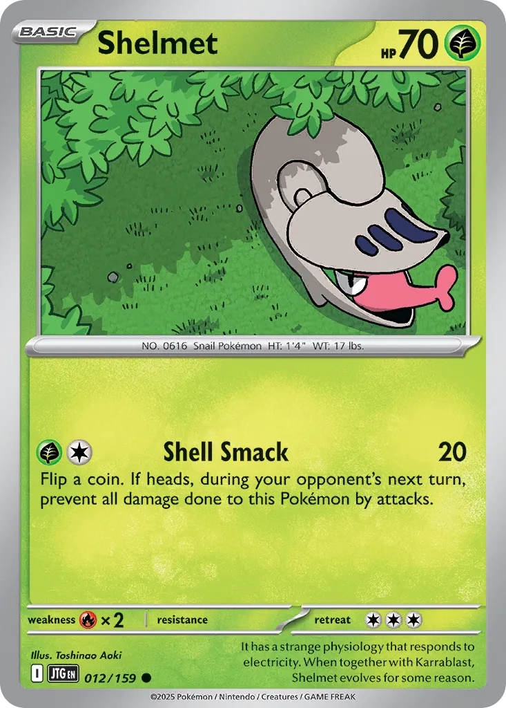 Shelmet 012/190 — Journey Together (English Pokémon TCG card)