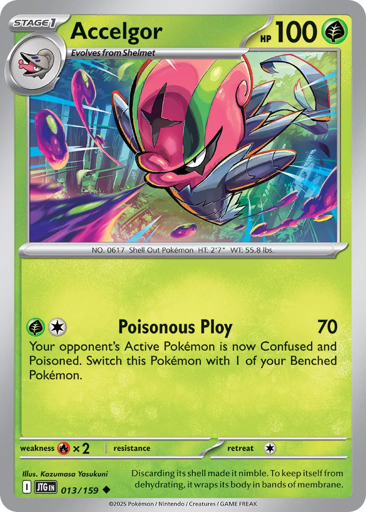 Accelgor 013/190 — Journey Together (English Pokémon TCG card)