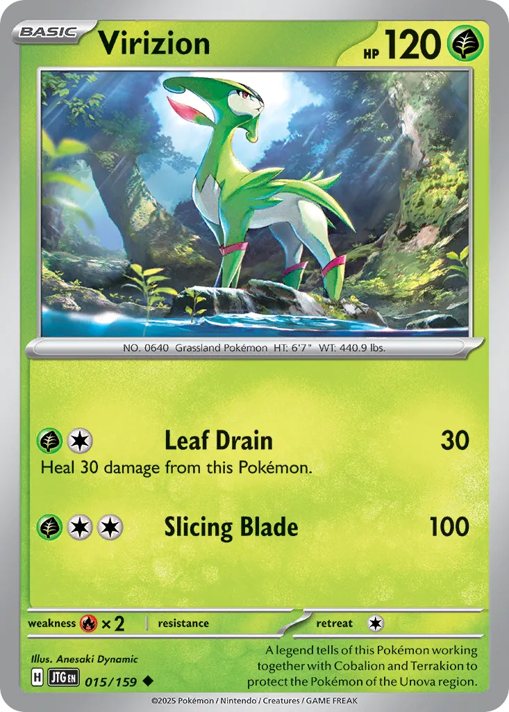 Virizion 015/190 — Journey Together (English Pokémon TCG card)