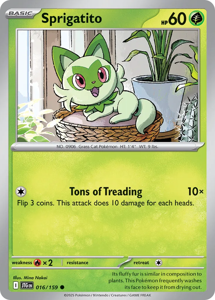 Sprigatito 016/190 — Journey Together (English Pokémon TCG card)