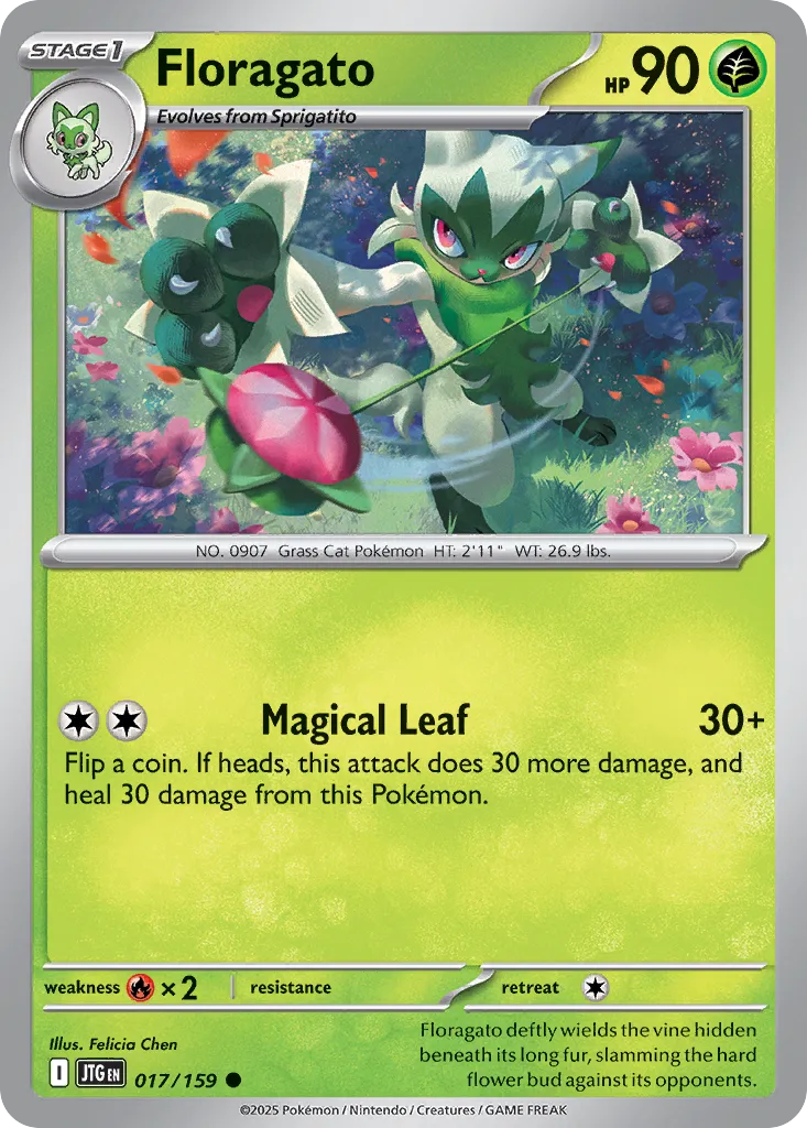 Floragato 017/190 — Journey Together (English Pokémon TCG card)