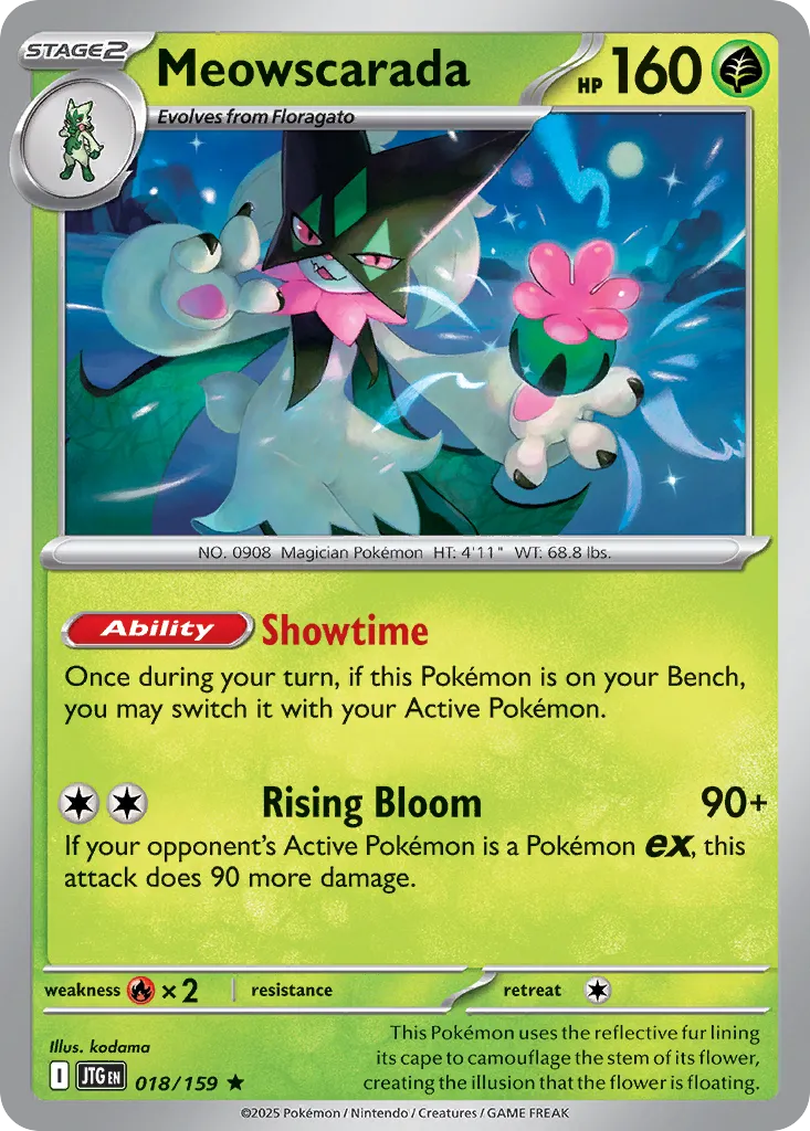 Meowscarada 018/190 — Journey Together (English Pokémon TCG card)