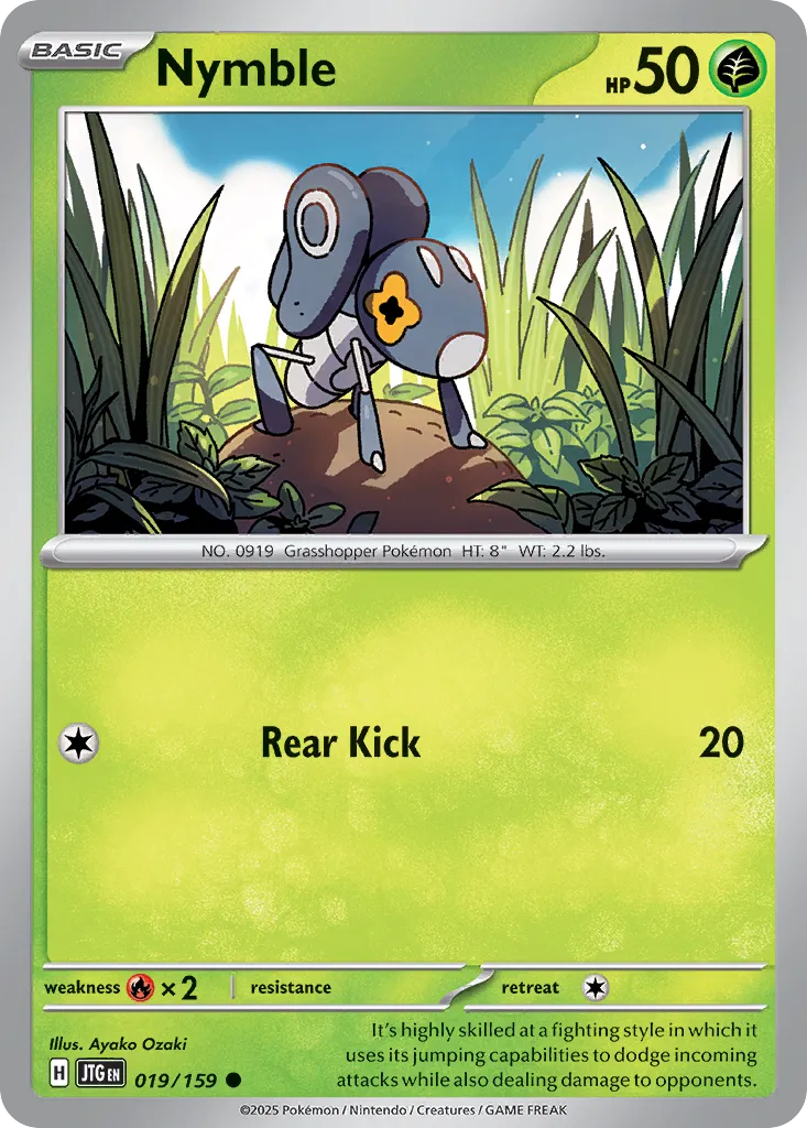 Nymble 019/190 — Journey Together (English Pokémon TCG card)
