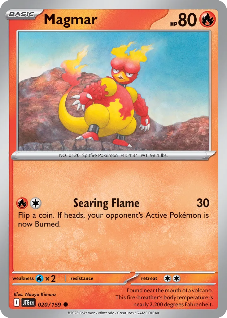 Magmar 020/190 — Journey Together (English Pokémon TCG card)