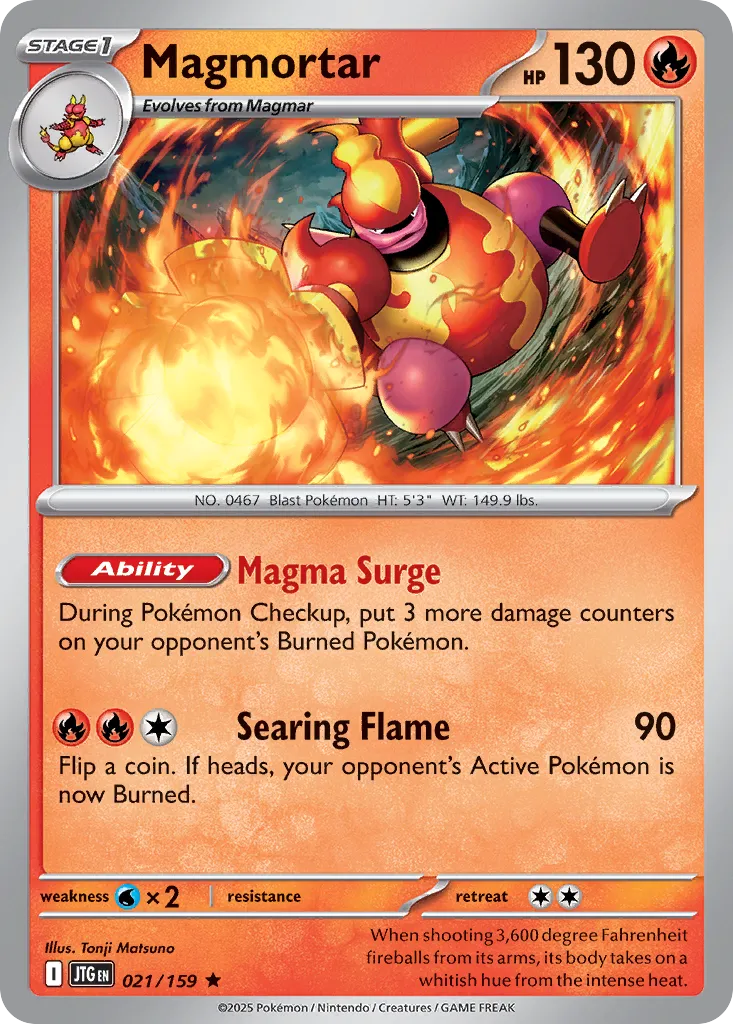 Magmortar 021/190 — Journey Together (English Pokémon TCG card)