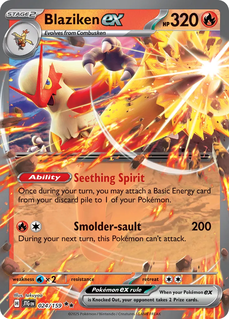 Blaziken ex 024/190 — Journey Together (English Pokémon TCG card)