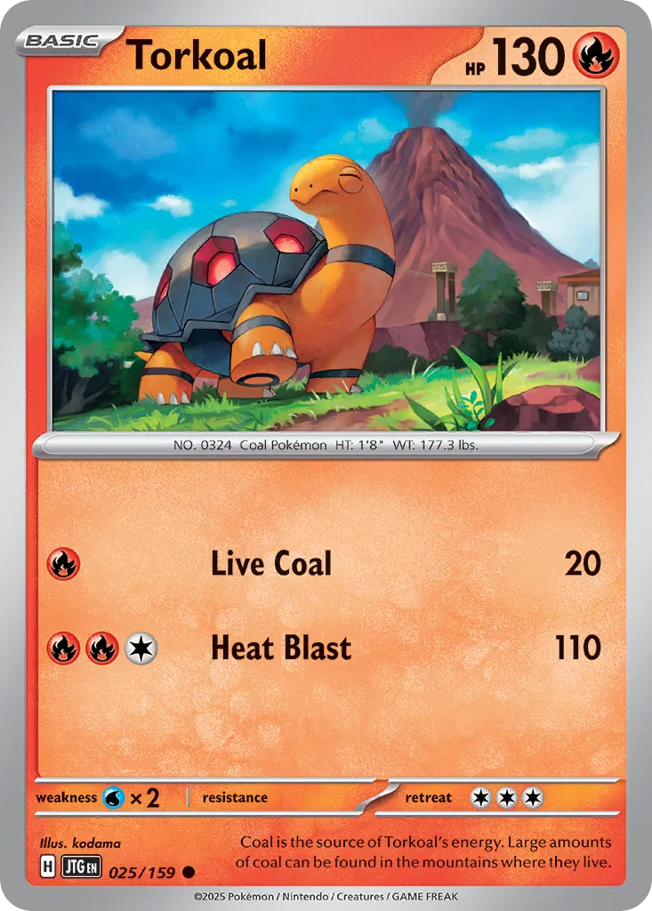 Torkoal 025/190 — Journey Together (English Pokémon TCG card)