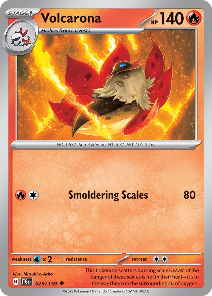 Volcarona 029/190 — Journey Together (English Pokémon TCG card)