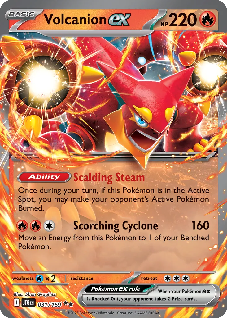 Volcanion ex 031/190 — Journey Together (English Pokémon TCG card)