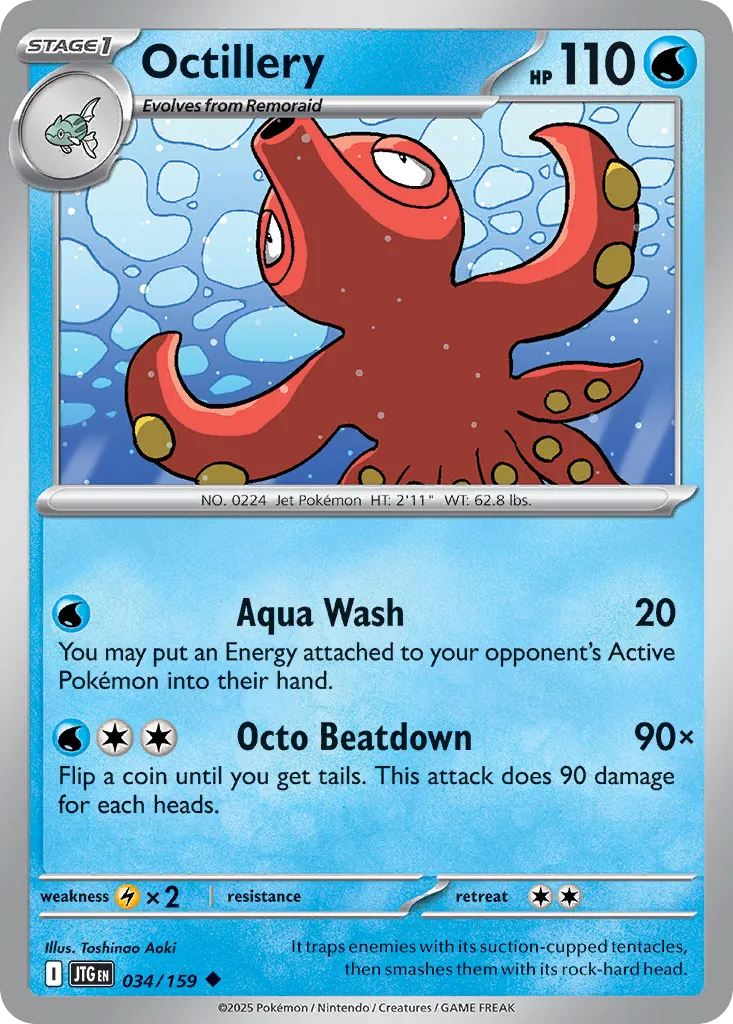 Octillery 034/190 — Journey Together (English Pokémon TCG card)