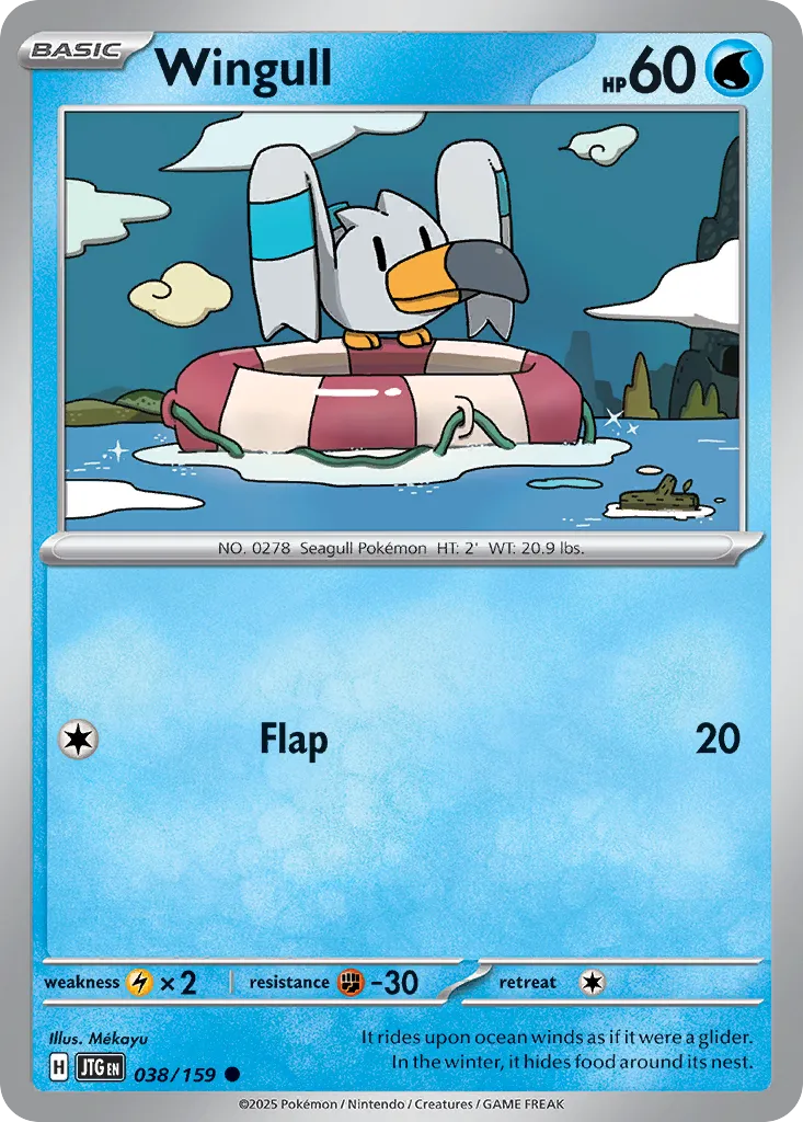 Wingull 038/190 — Journey Together (English Pokémon TCG card)