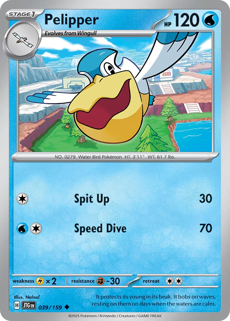 Pelipper 039/190 — Journey Together (English Pokémon TCG card)