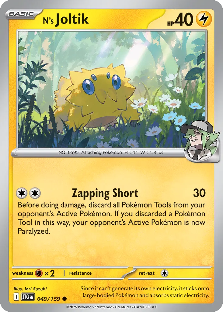 N's Joltik 049/190 — Journey Together (English Pokémon TCG card)