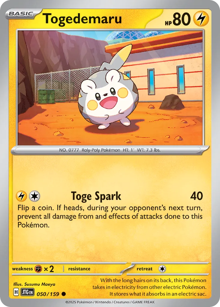 Togedemaru 050/190 — Journey Together (English Pokémon TCG card)