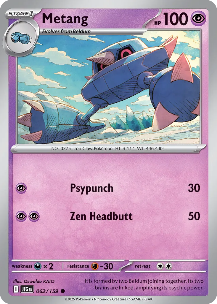 Metang 062/190 — Journey Together (English Pokémon TCG card)