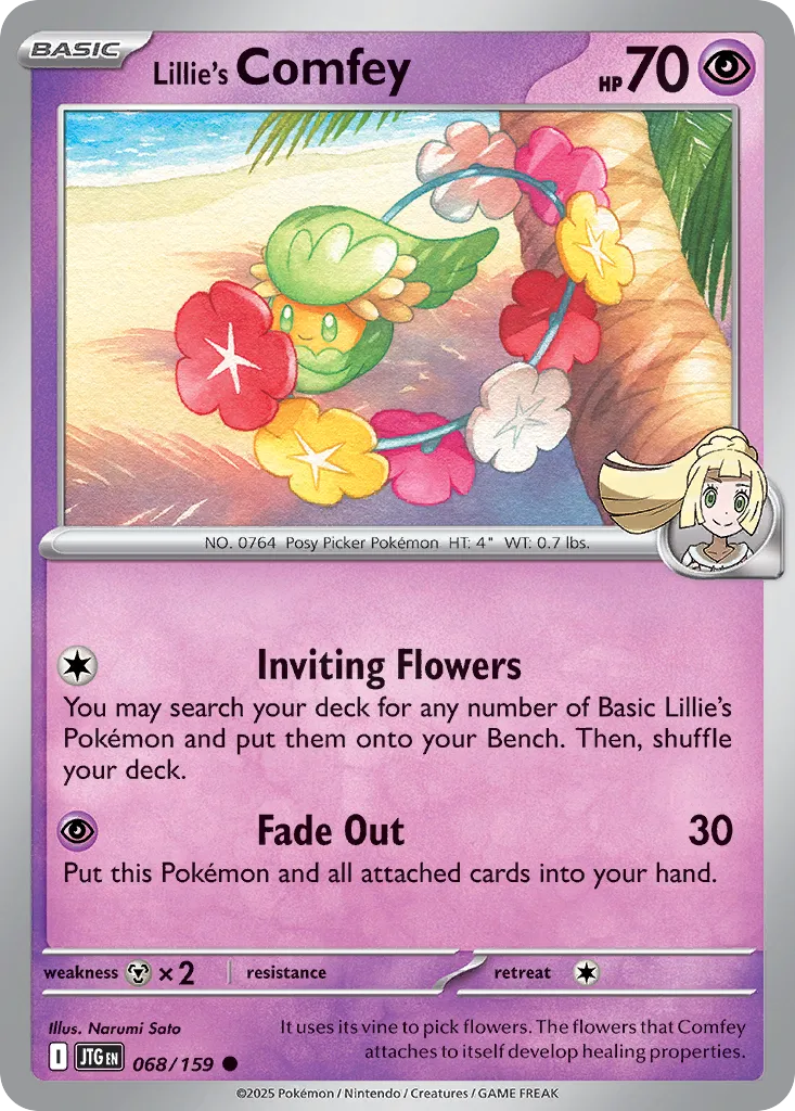 Lillie's Comfey 068/190 — Journey Together (English Pokémon TCG card)