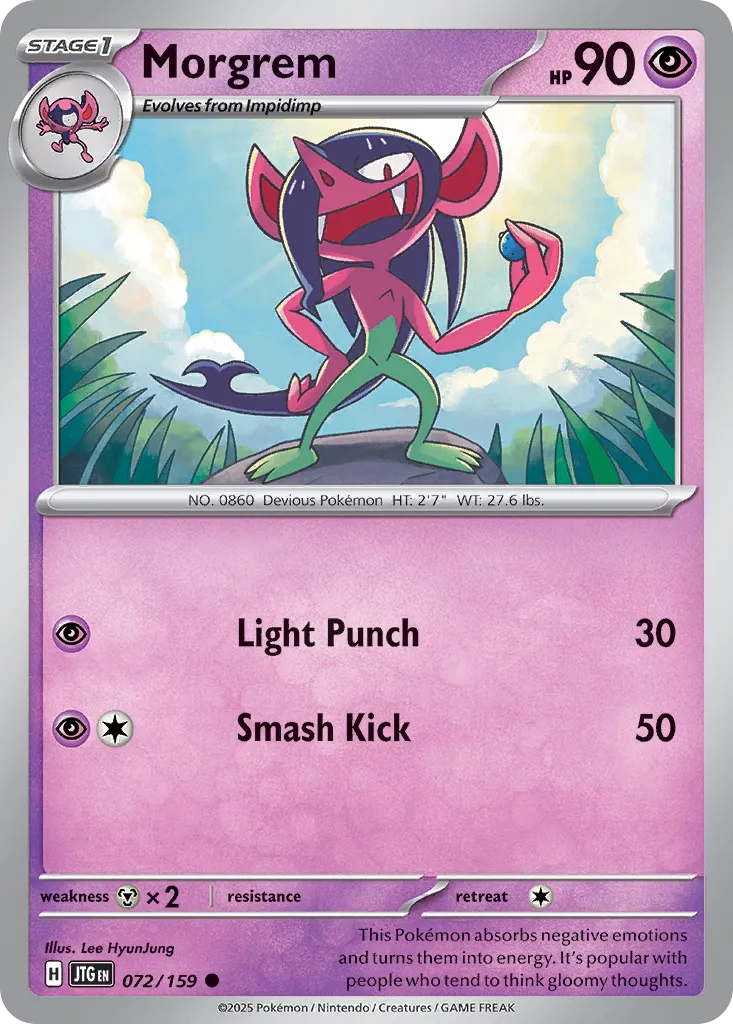 Morgrem 072/190 — Journey Together (English Pokémon TCG card)