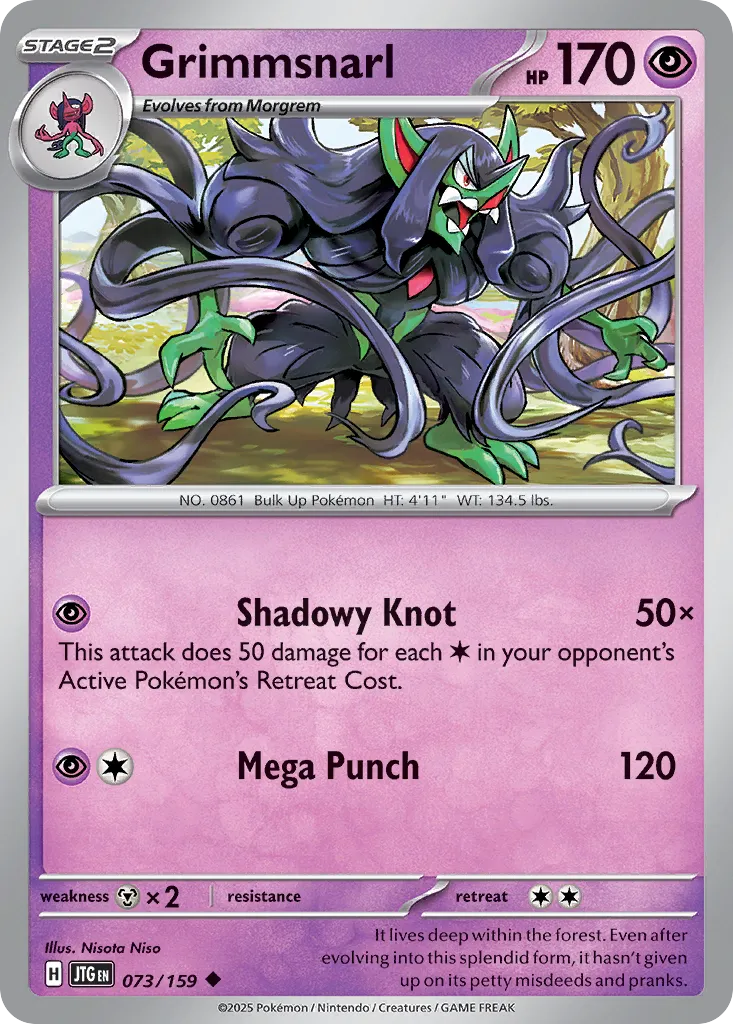 Grimmsnarl 073/190 — Journey Together (English Pokémon TCG card)