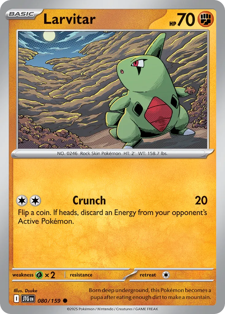 Larvitar 080/190 — Journey Together (English Pokémon TCG card)