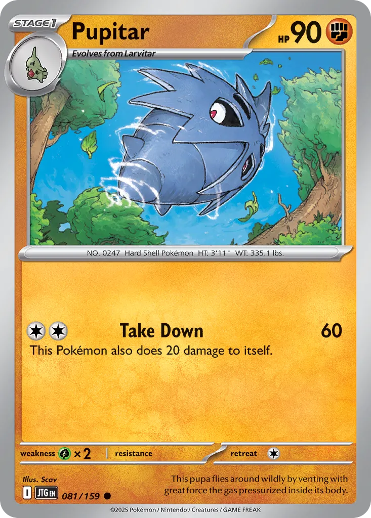 Pupitar 081/190 — Journey Together (English Pokémon TCG card)