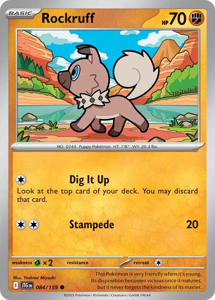 Rockruff 084/190 — Journey Together (English Pokémon TCG card)
