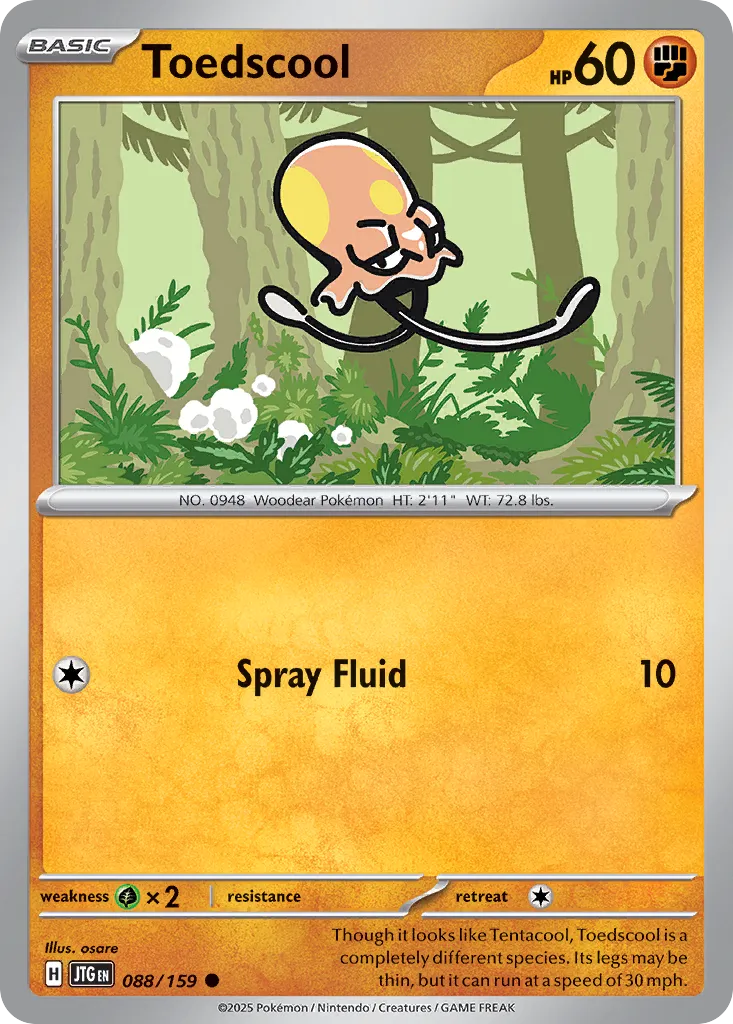 Toedscool 088/190 — Journey Together (English Pokémon TCG card)