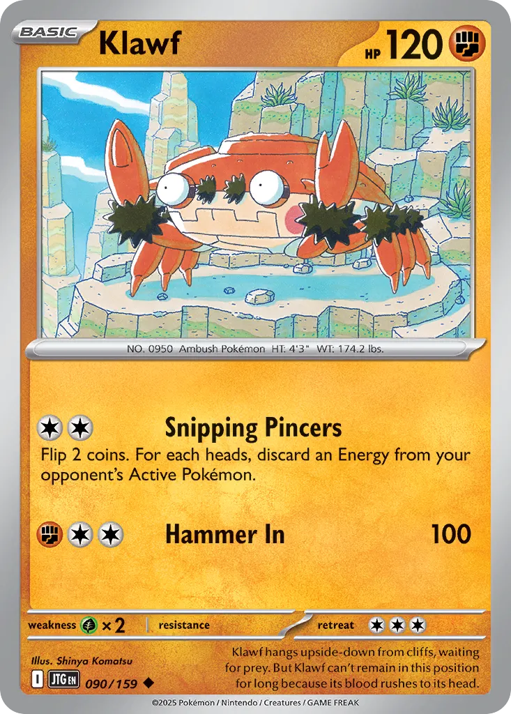 Klawf 090/190 — Journey Together (English Pokémon TCG card)