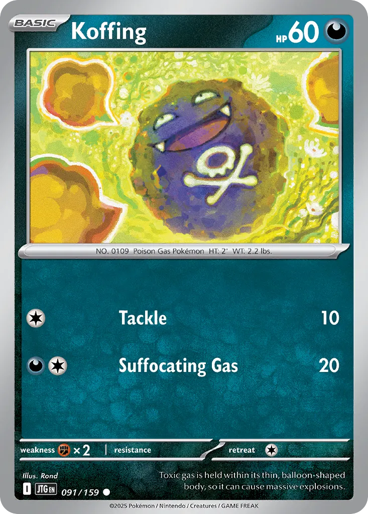 Koffing 091/190 — Journey Together (English Pokémon TCG card)