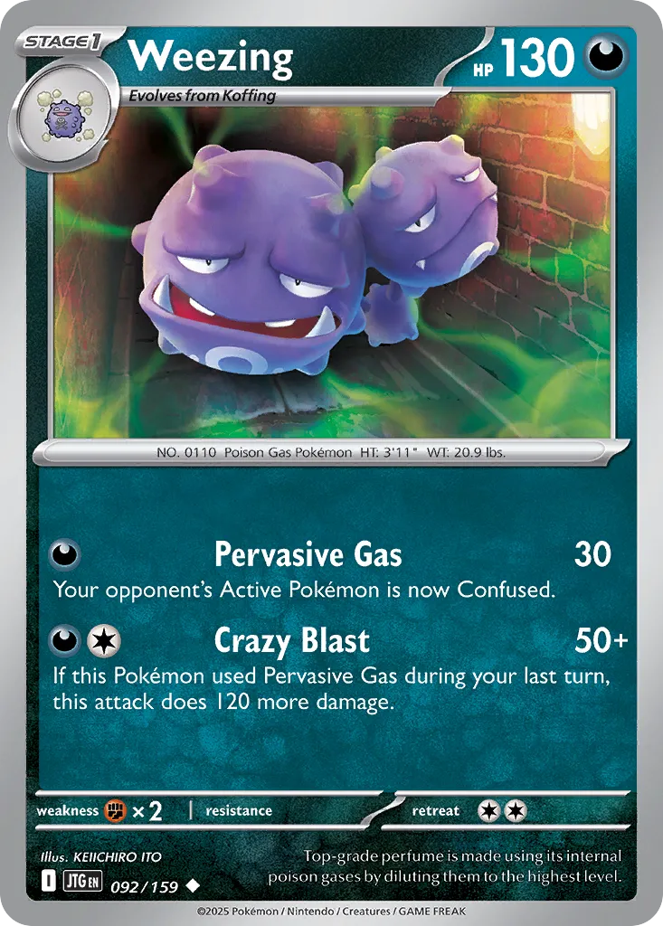 Weezing 092/190 — Journey Together (English Pokémon TCG card)