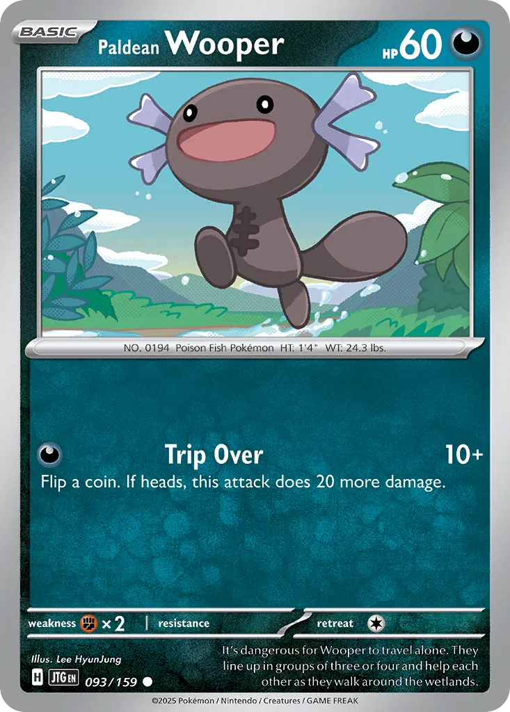 Paldean Wooper 093/190 — Journey Together (English Pokémon TCG card)