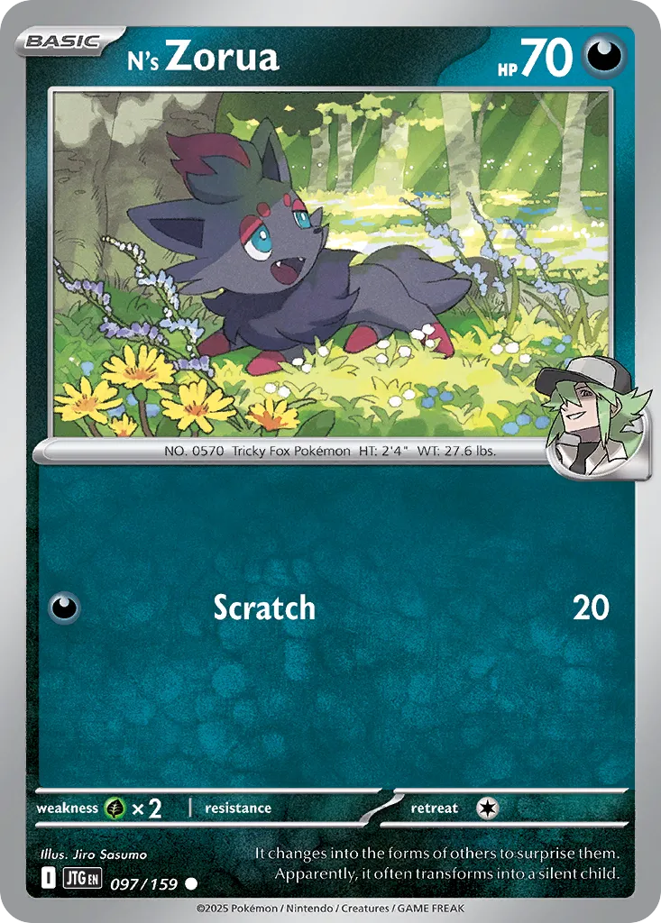 N's Zorua 097/190 — Journey Together (English Pokémon TCG card)
