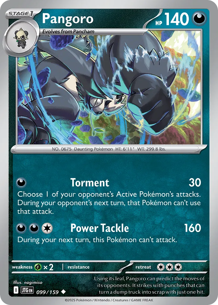 Pangoro 099/190 — Journey Together (English Pokémon TCG card)