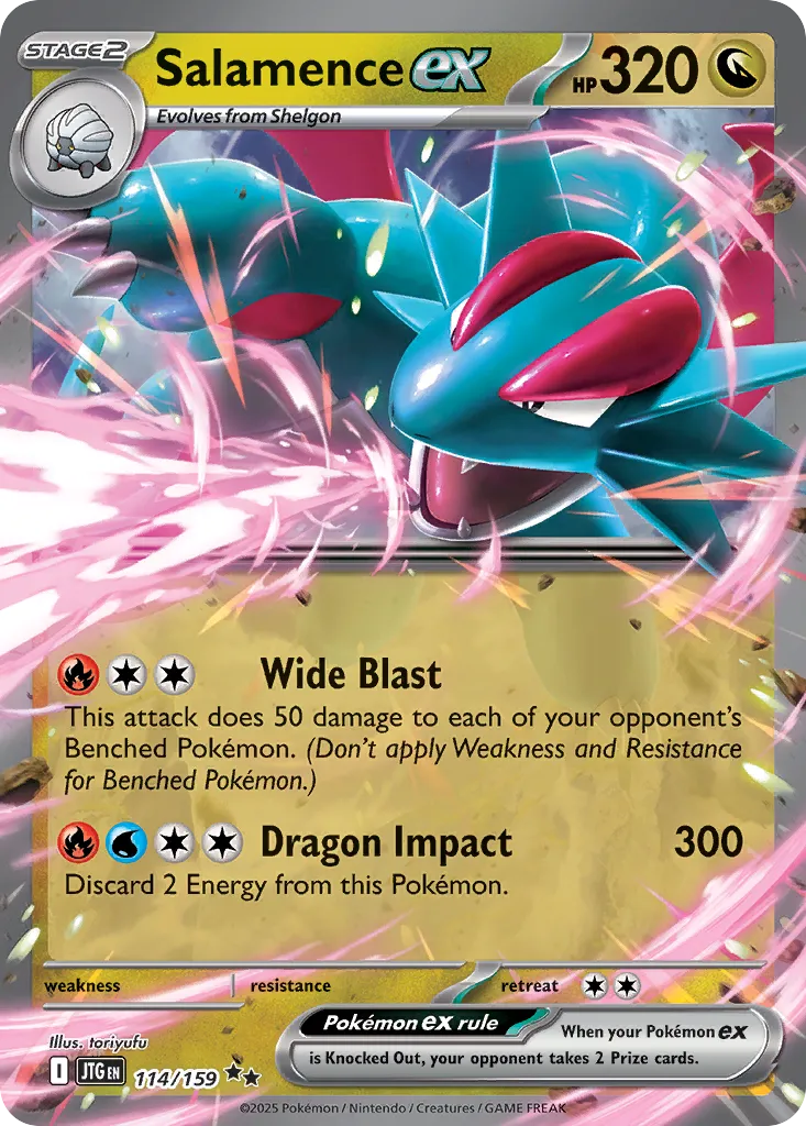 Salamence ex 114/190 — Journey Together (English Pokémon TCG card)