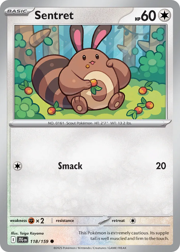Sentret 118/190 — Journey Together (English Pokémon TCG card)