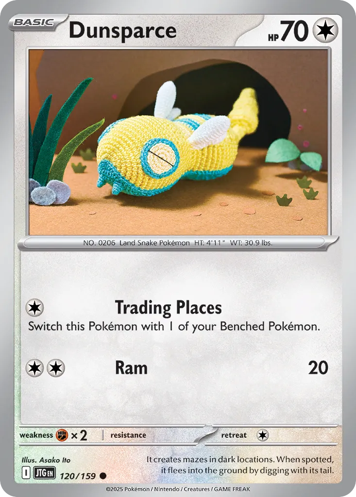 Dunsparce 120/190 — Journey Together (English Pokémon TCG card)