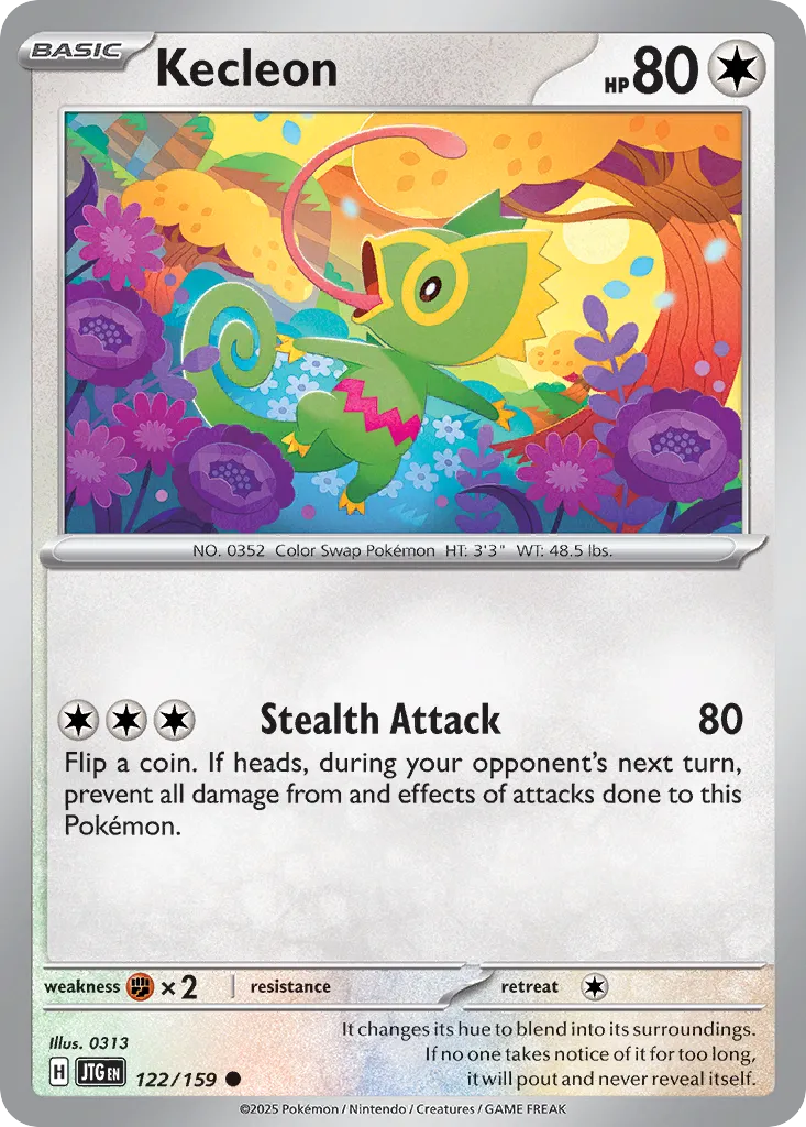Kecleon 122/190 — Journey Together (English Pokémon TCG card)