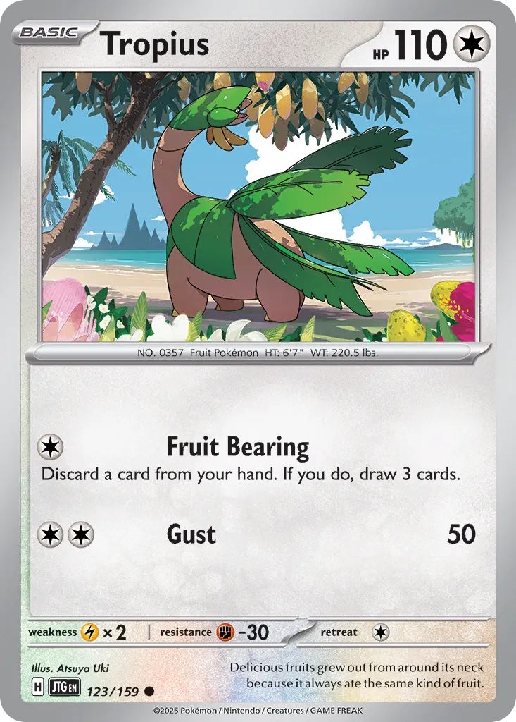 Tropius 123/190 — Journey Together (English Pokémon TCG card)