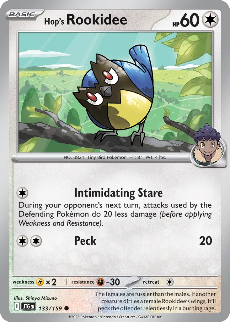 Hop's Rookidee 133/190 — Journey Together (English Pokémon TCG card)