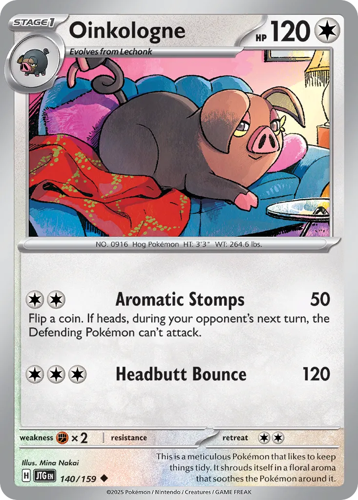Oinkologne 140/190 — Journey Together (English Pokémon TCG card)