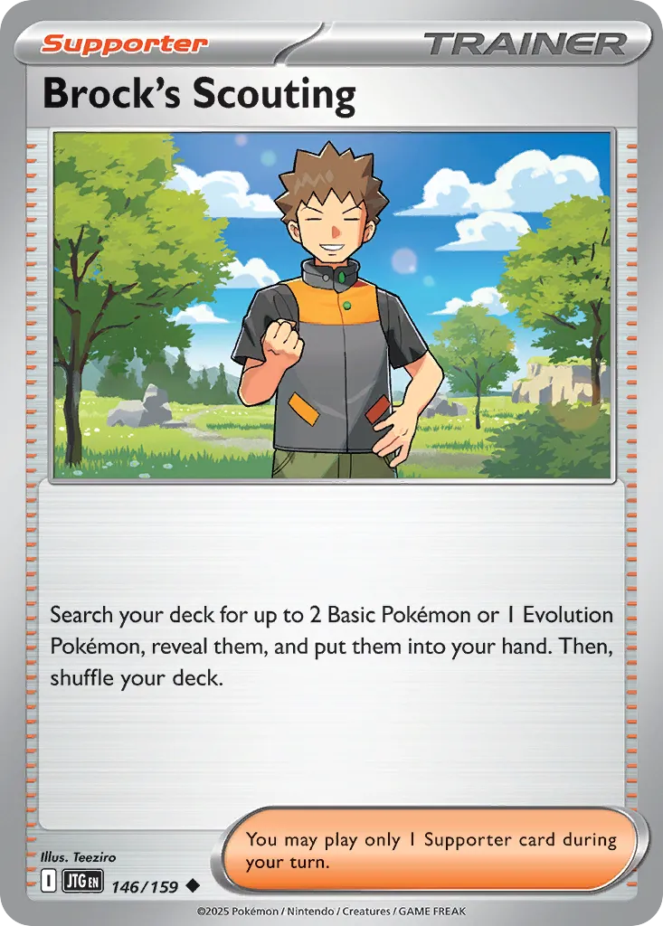 Brock's Scouting 146/190 — Journey Together (English Pokémon TCG card)