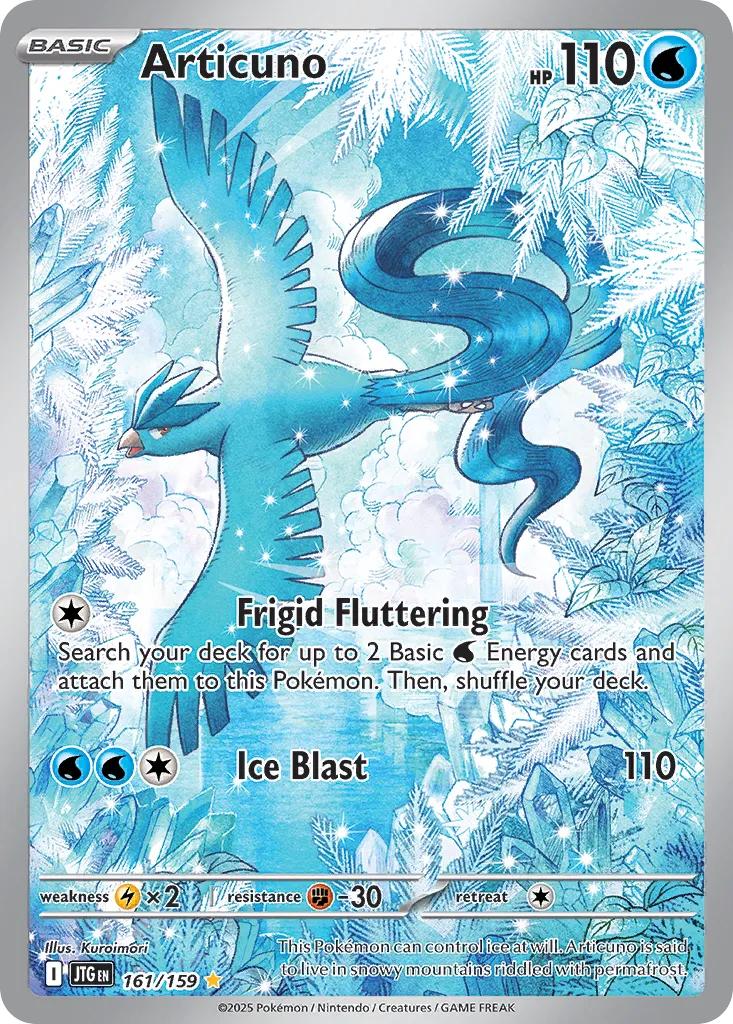 Articuno 161/190 — Journey Together (English Pokémon TCG card)