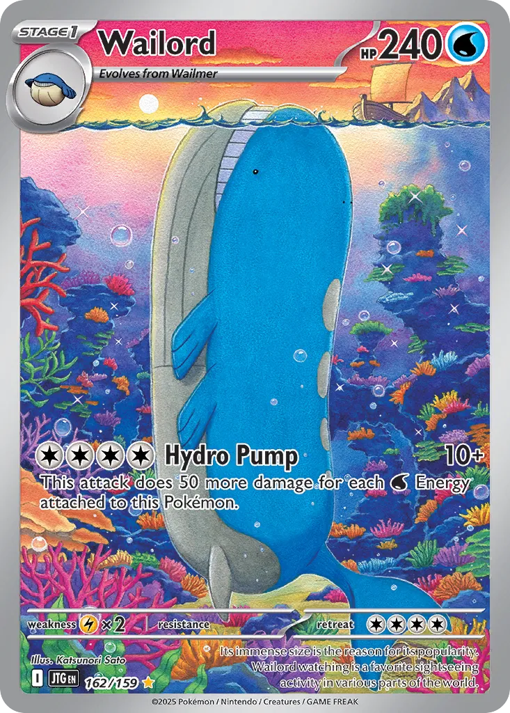 Wailord 162/190 — Journey Together (English Pokémon TCG card)