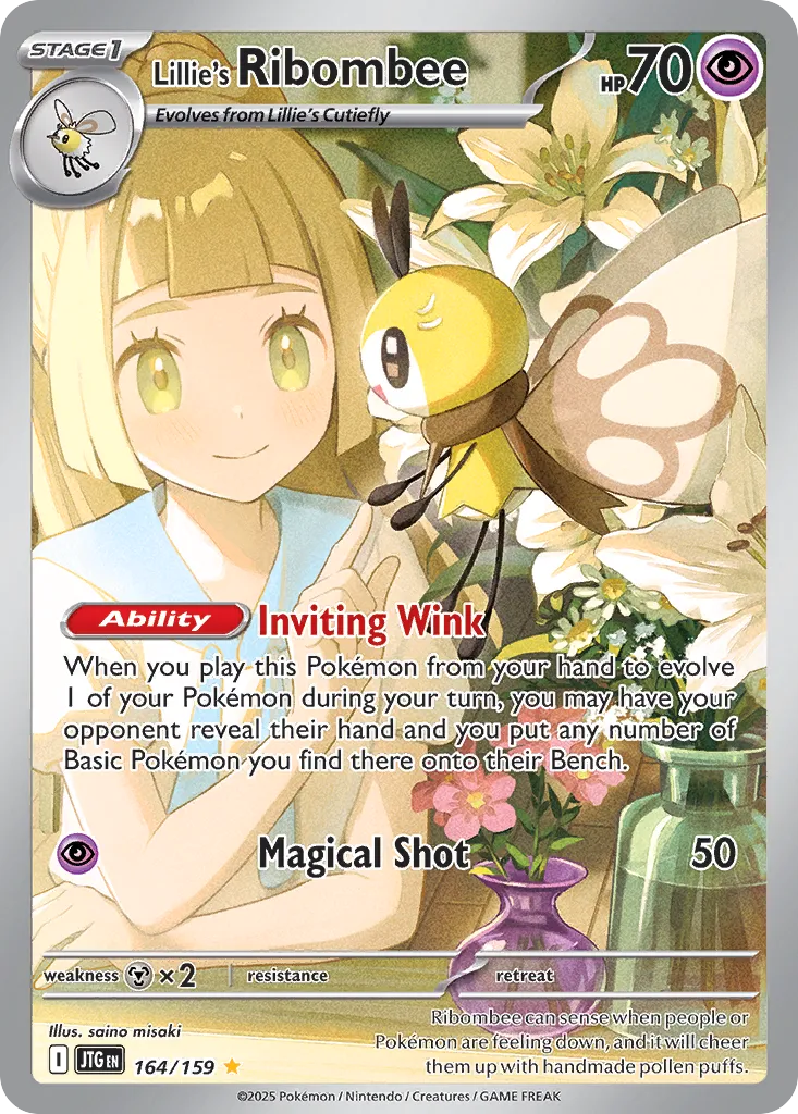 Lillie's Ribombee 164/190 — Journey Together (English Pokémon TCG card)