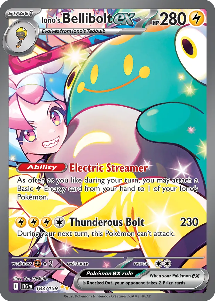 Iono's Bellibolt ex 183/190 — Journey Together (English Pokémon TCG card)