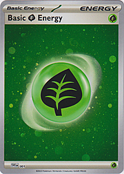 Basic Grass Energy Cosmos Holo — Scarlet & Violet Energies (English Pokémon TCG card)