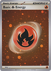 Basic Fire Energy Cosmos Holo — Scarlet & Violet Energies (English Pokémon TCG card)
