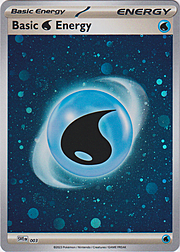 Basic Water Energy Cosmos Holo — Scarlet & Violet Energies (English Pokémon TCG card)