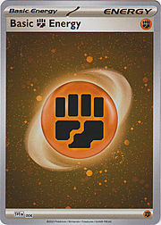 Basic Fighting Energy Cosmos Holo — Scarlet & Violet Energies (English Pokémon TCG card)