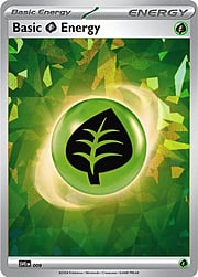 Basic Grass Energy Cracked Ice Holo — Scarlet & Violet Energies (English Pokémon TCG card)