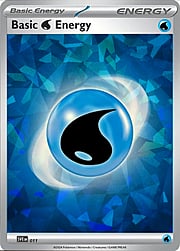 Basic Water Energy Cracked Ice Holo — Scarlet & Violet Energies (English Pokémon TCG card)